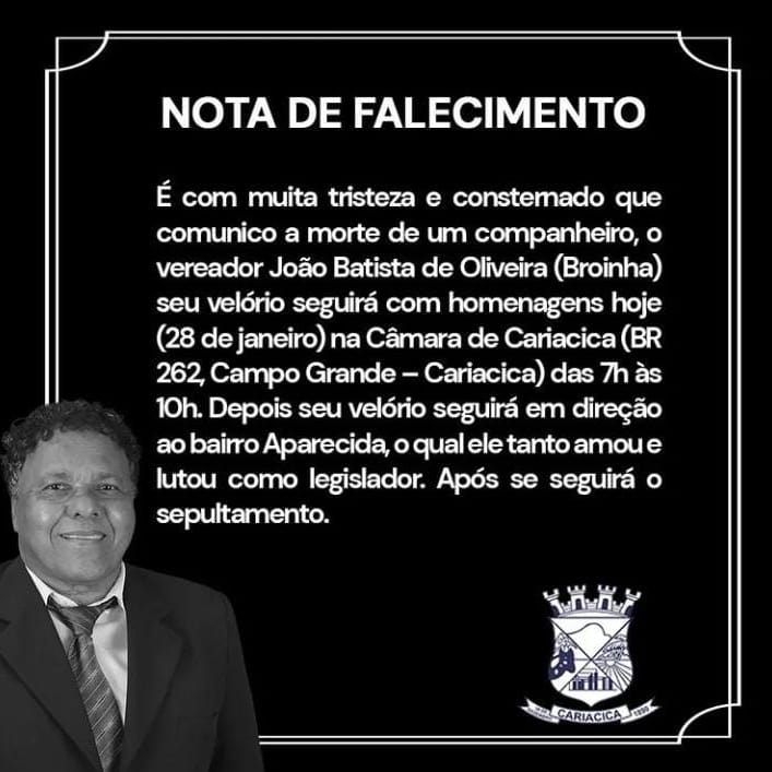 NOTA DE FALECIMENTO