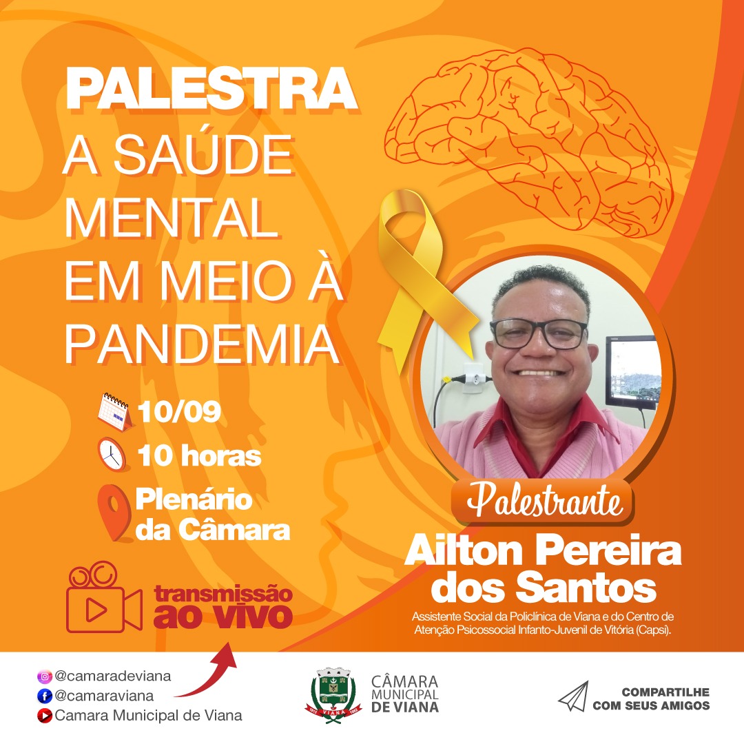 PALESTRA: "A  SAÚDE MENTAL EM MEIO À PANDEMIA”