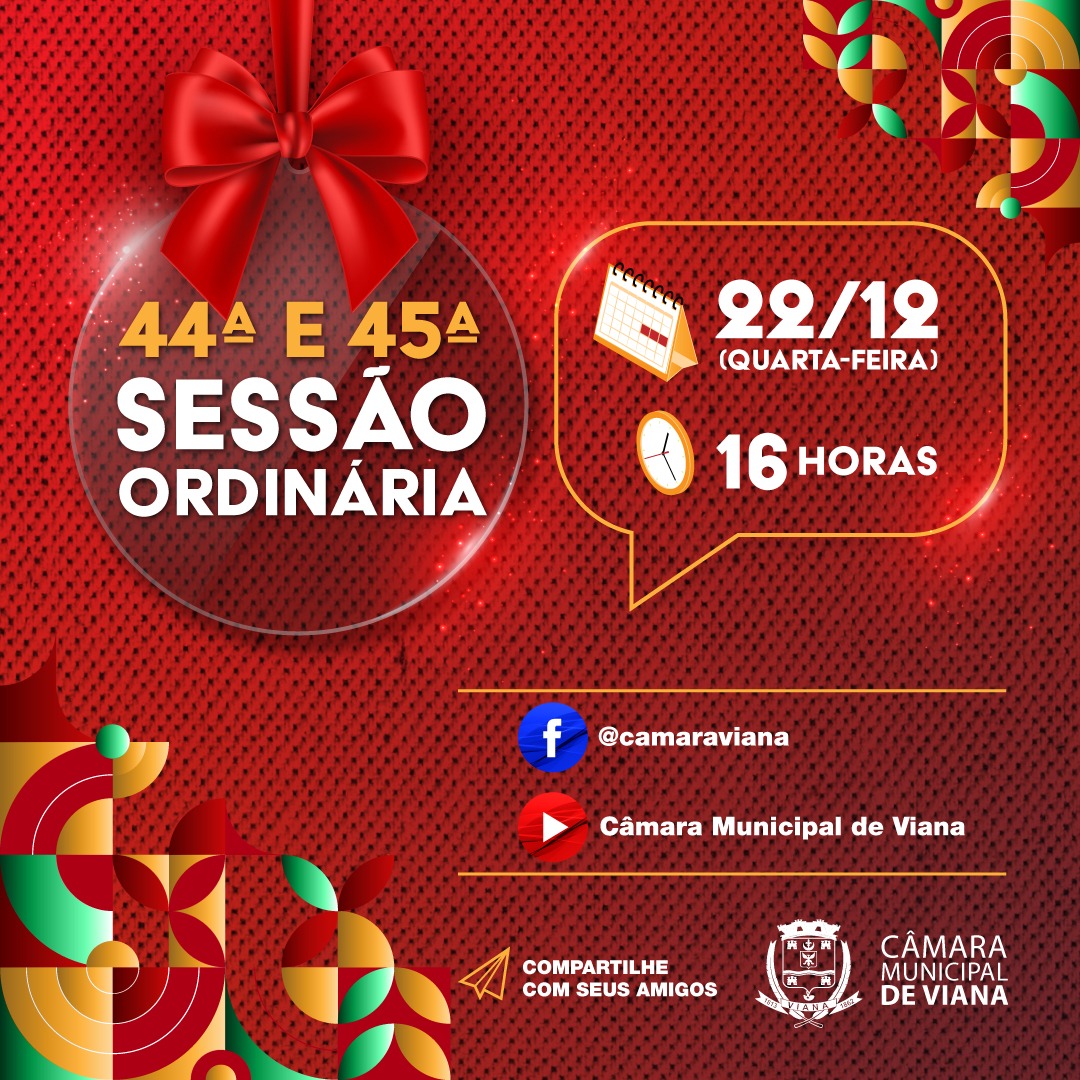 PAUTA DA QUADRAGÉSIMA QUARTA(44ª) SESSÃO ORDINÁRIA 