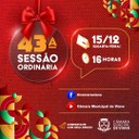 PAUTA DA QUADRAGÉSIMA TERCEIRA (43ª) SESSÃO ORDINÁRIA 