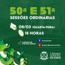 PAUTA DA QUINQUAGÉSIMA PRIMEIRA (51ª) SESSÃO ORDINÁRIA