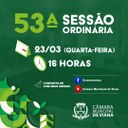 PAUTA DA QUINQUAGÉSIMA TERCEIRA (53ª) SESSÃO ORDINÁRIA 