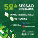 PAUTA DA QUINQUAGÉSIMA SEGUNDA SESSÃO