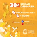 PAUTA DA TRIGÉSIMA (30ª) SESSÃO ORDINÁRIA 